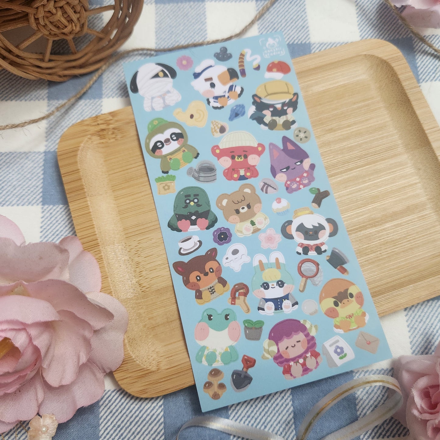 Animal Crossing Blue - Sticker Sheet