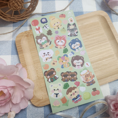 Animal Crossing Green - Sticker Sheet