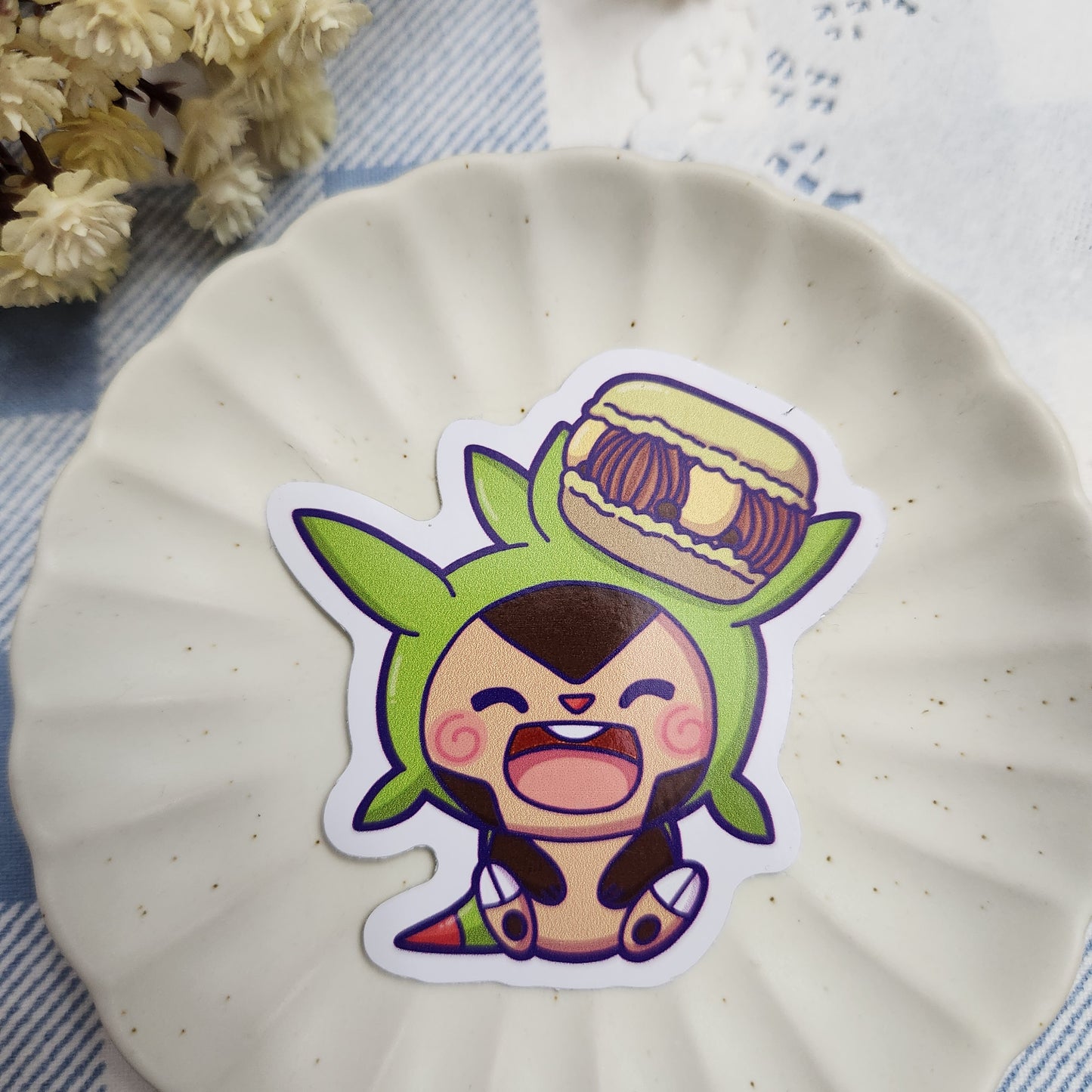 Chespin (Heads Up! Series) - Sticker