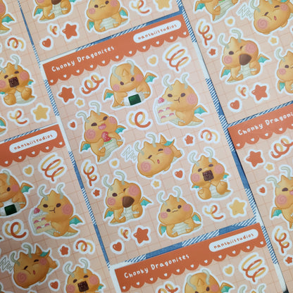 Chonky Dragonites - Sticker Sheet