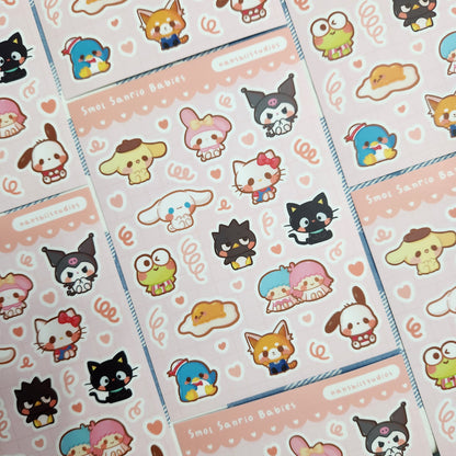 Smol Sanrio Babies - Sticker Sheet