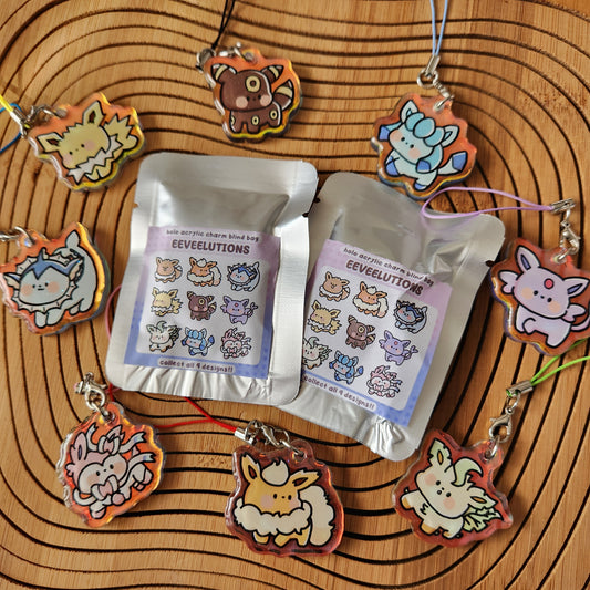 Eeveelutions Acrylic Charm Blind Bag