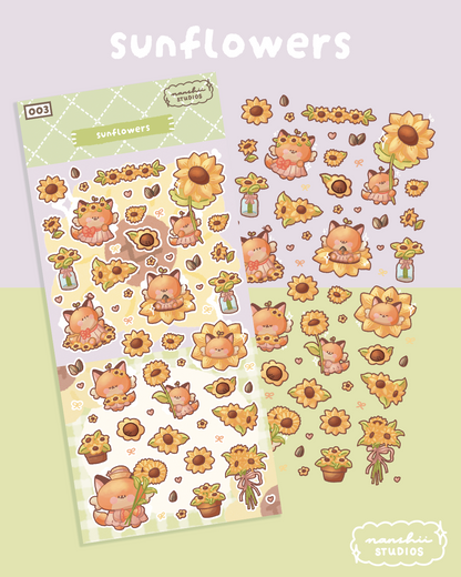 003 Sunflowers - Sticker Sheet