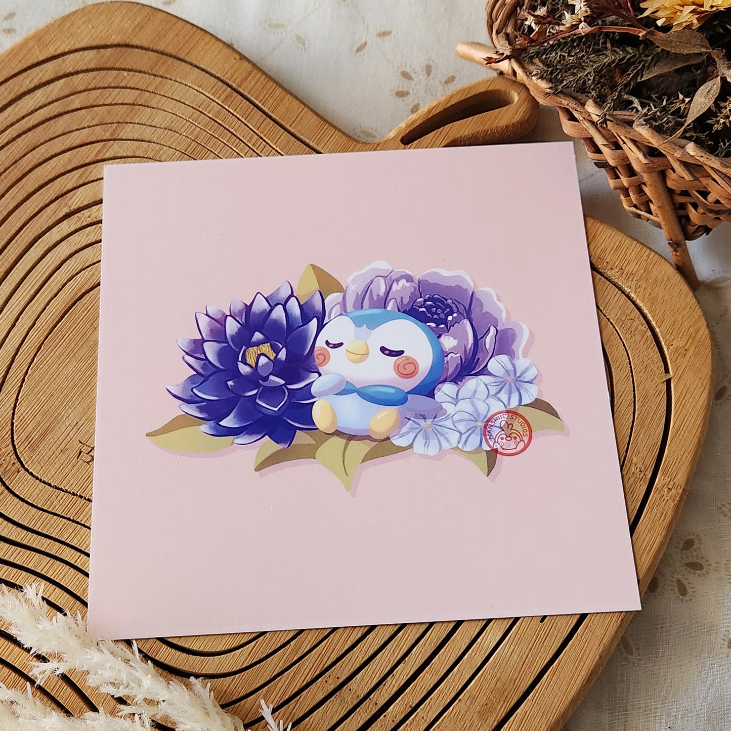 Piplup Flowers - Print