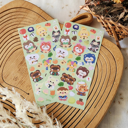 Animal Crossing Green - Sticker Sheet