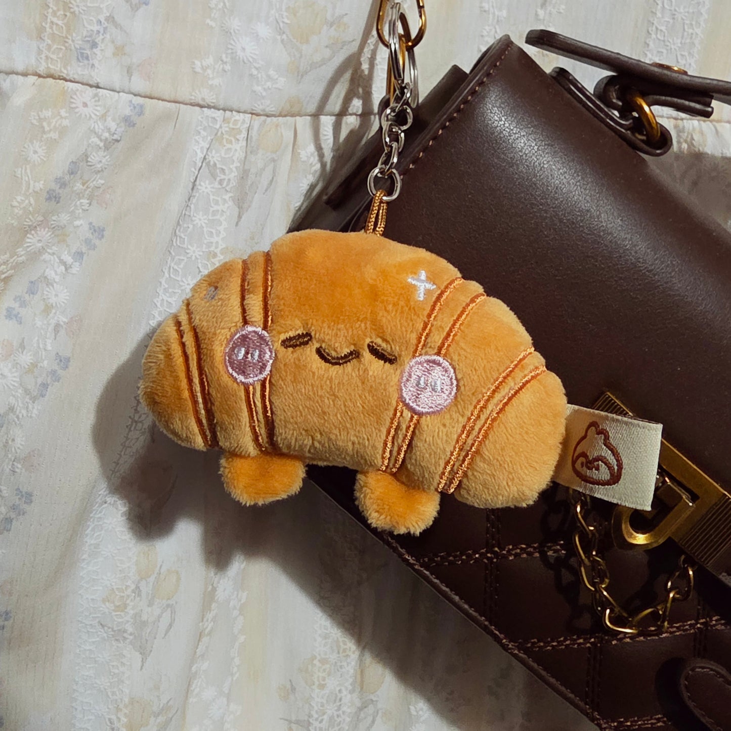 Croissant - Plush Keyring