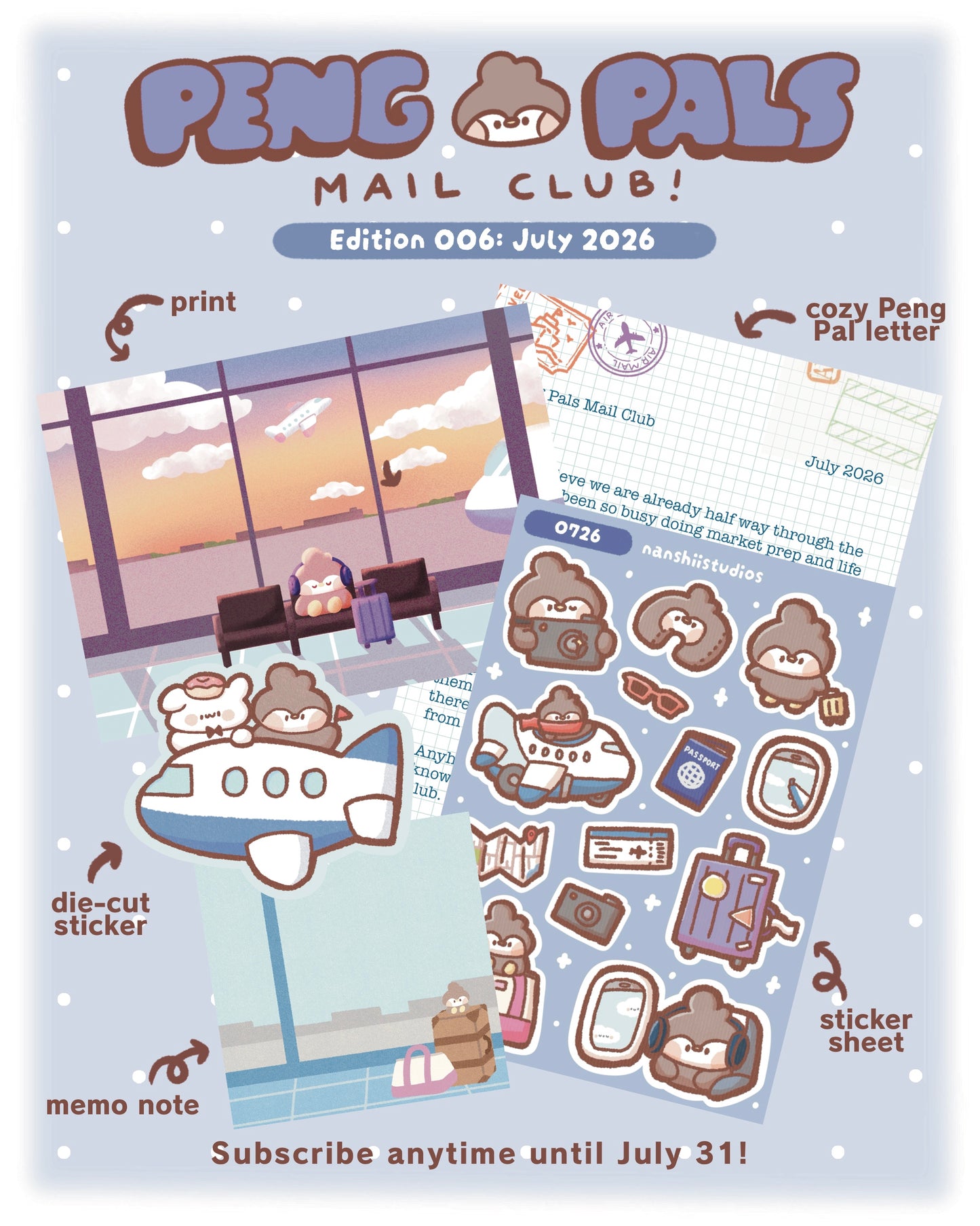 Past Peng Pal Mail Club: July 2026
