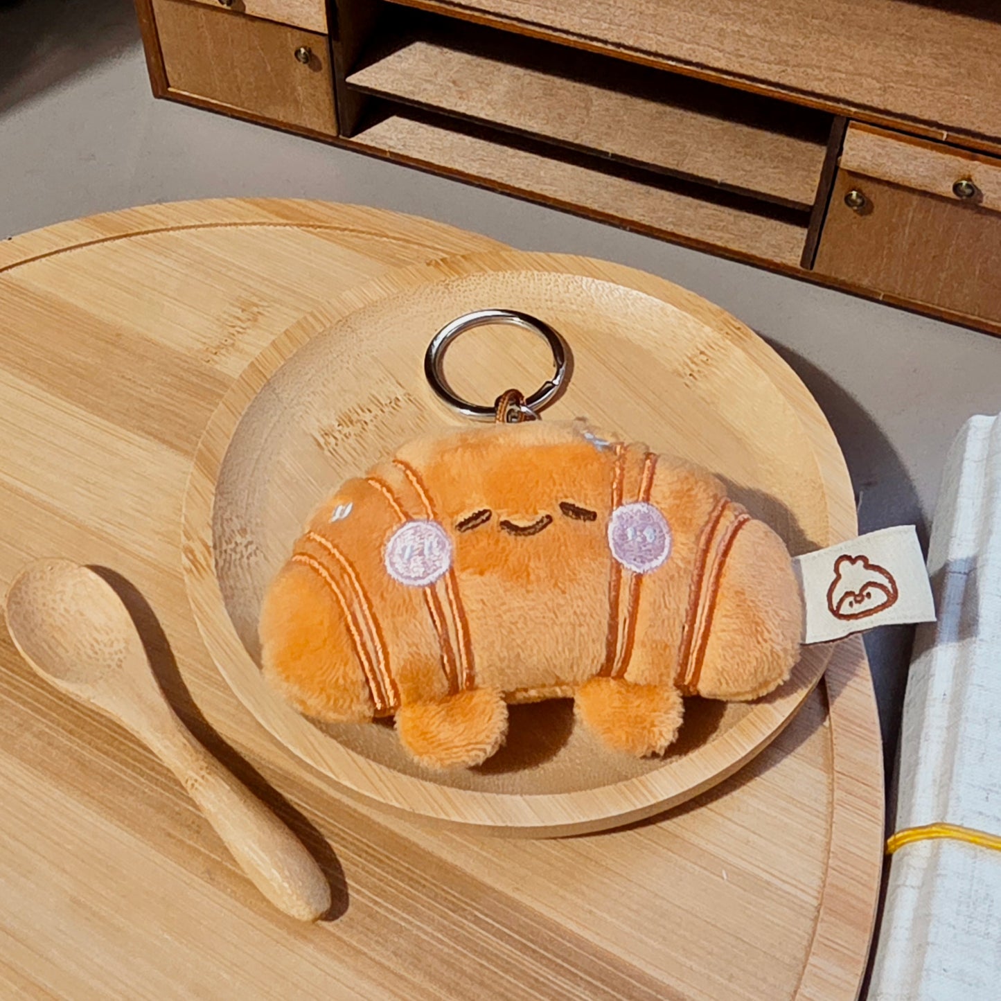 Croissant - Plush Keyring