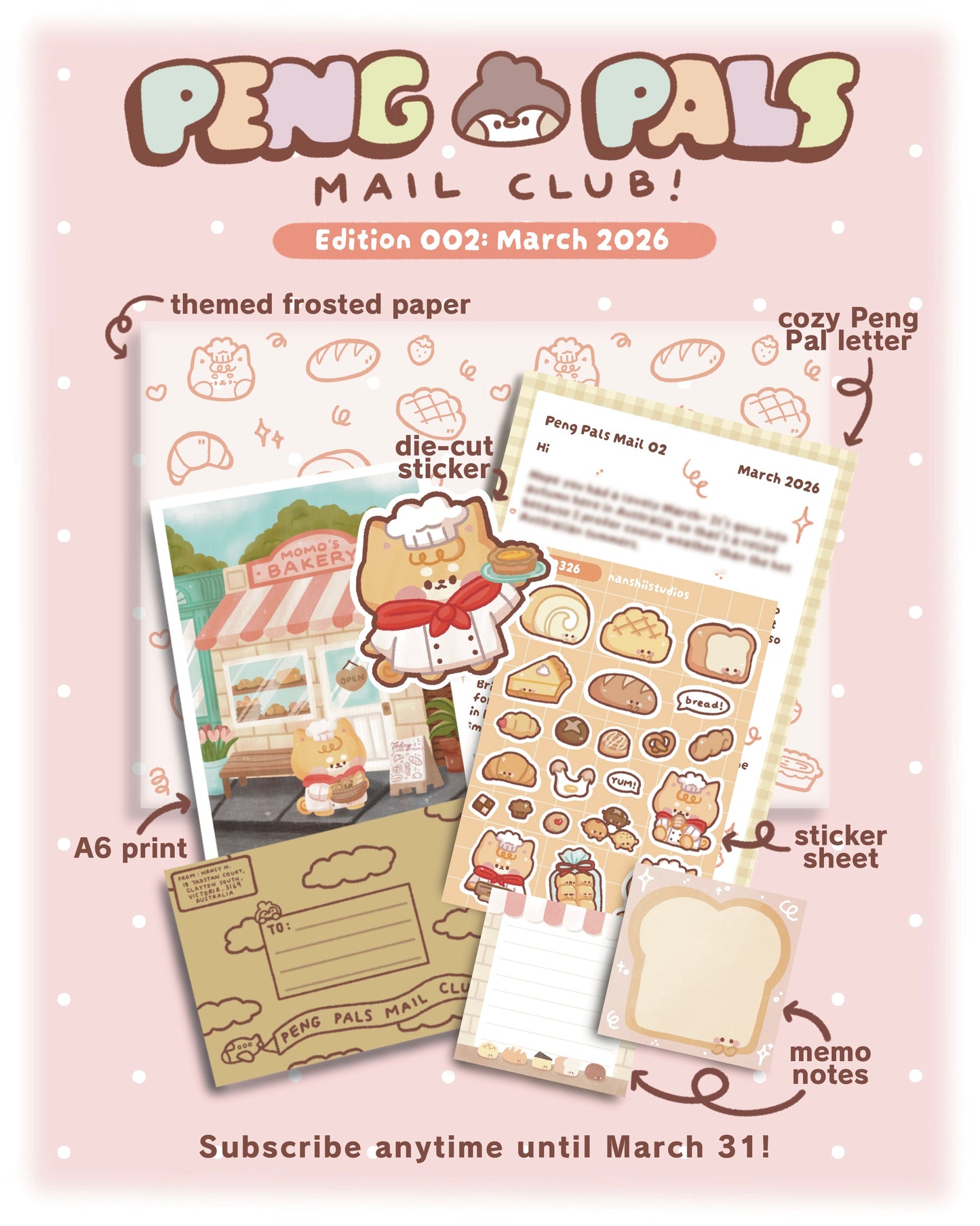 Peng Pals Mail Club - a monthly mail club