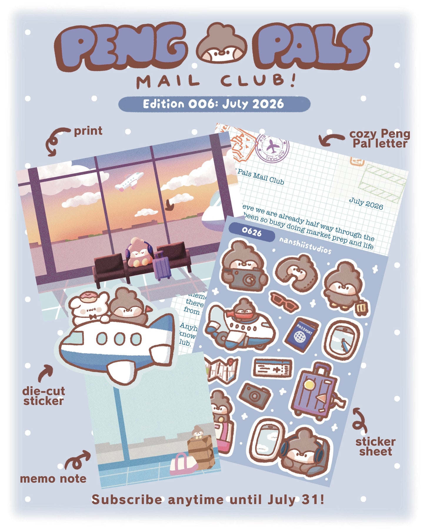 Peng Pals Mail Club - a monthly mail club