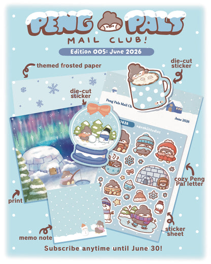 Peng Pals Mail Club - a monthly mail club
