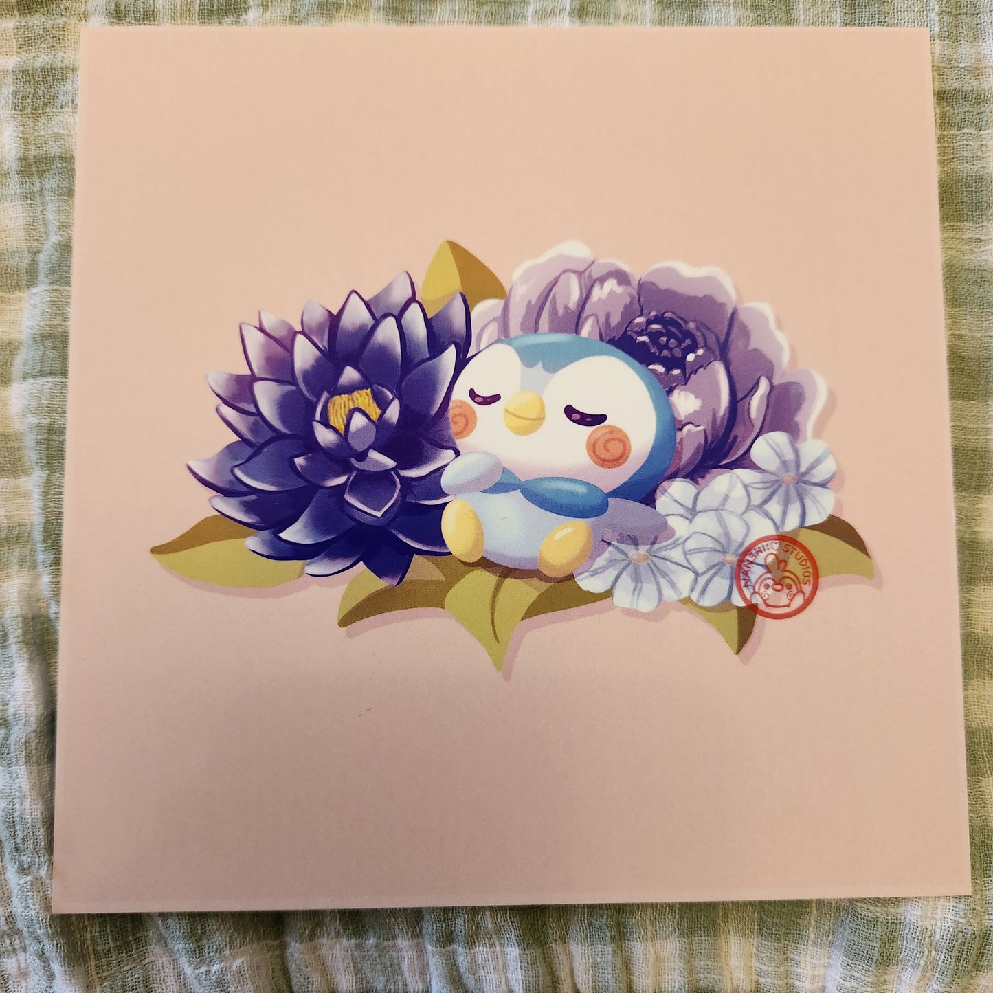 Piplup Flowers - Print